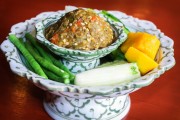 Grilled Young Chili Paste with steamed - Vegetables